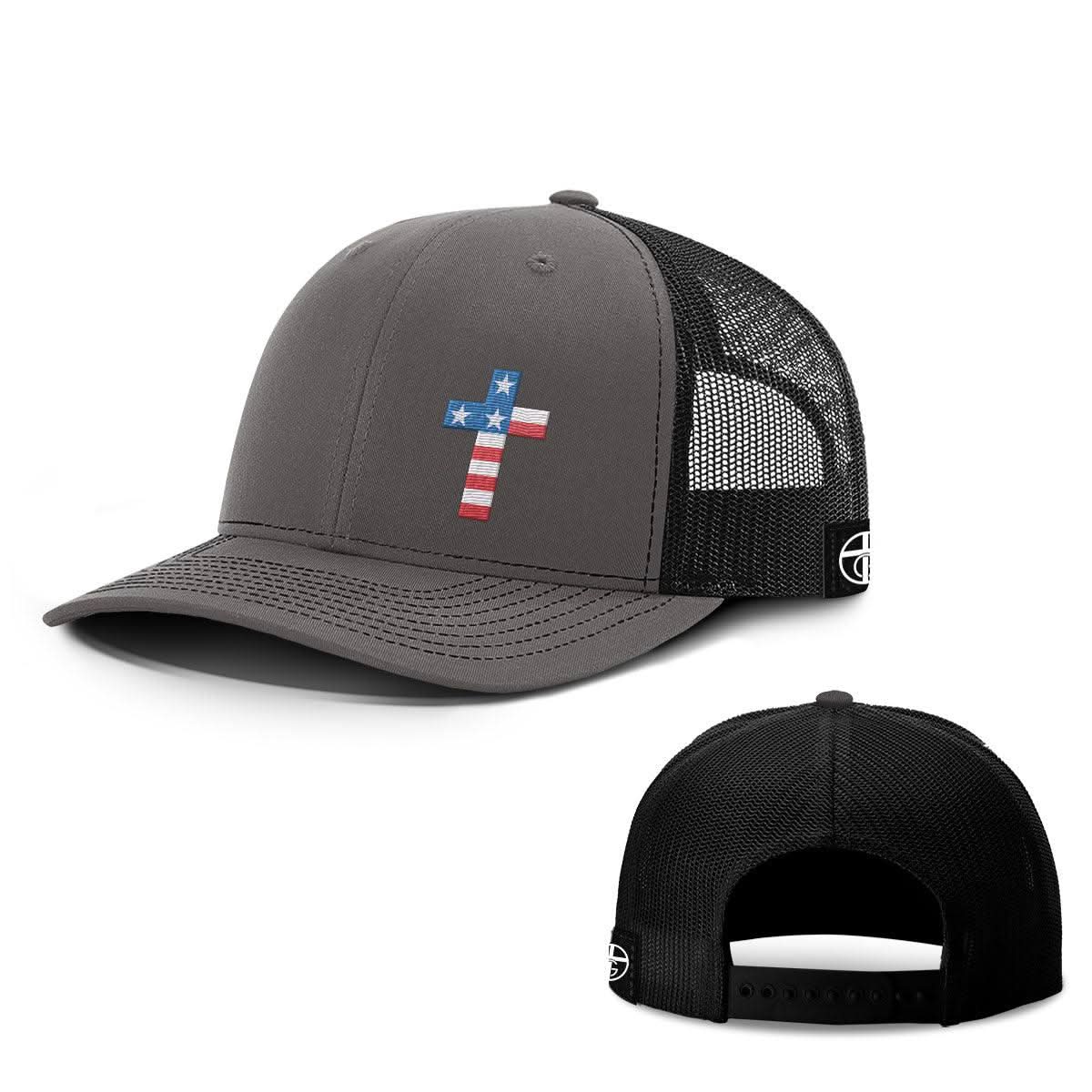 USA Flag Cross Hats - Our True God