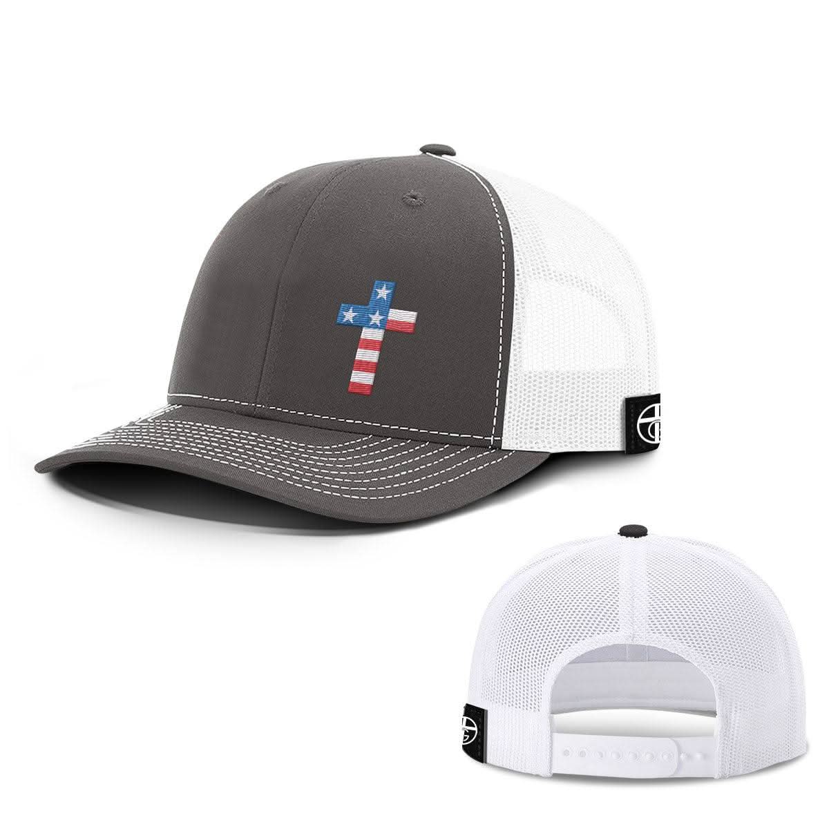 USA Flag Cross Hats - Our True God