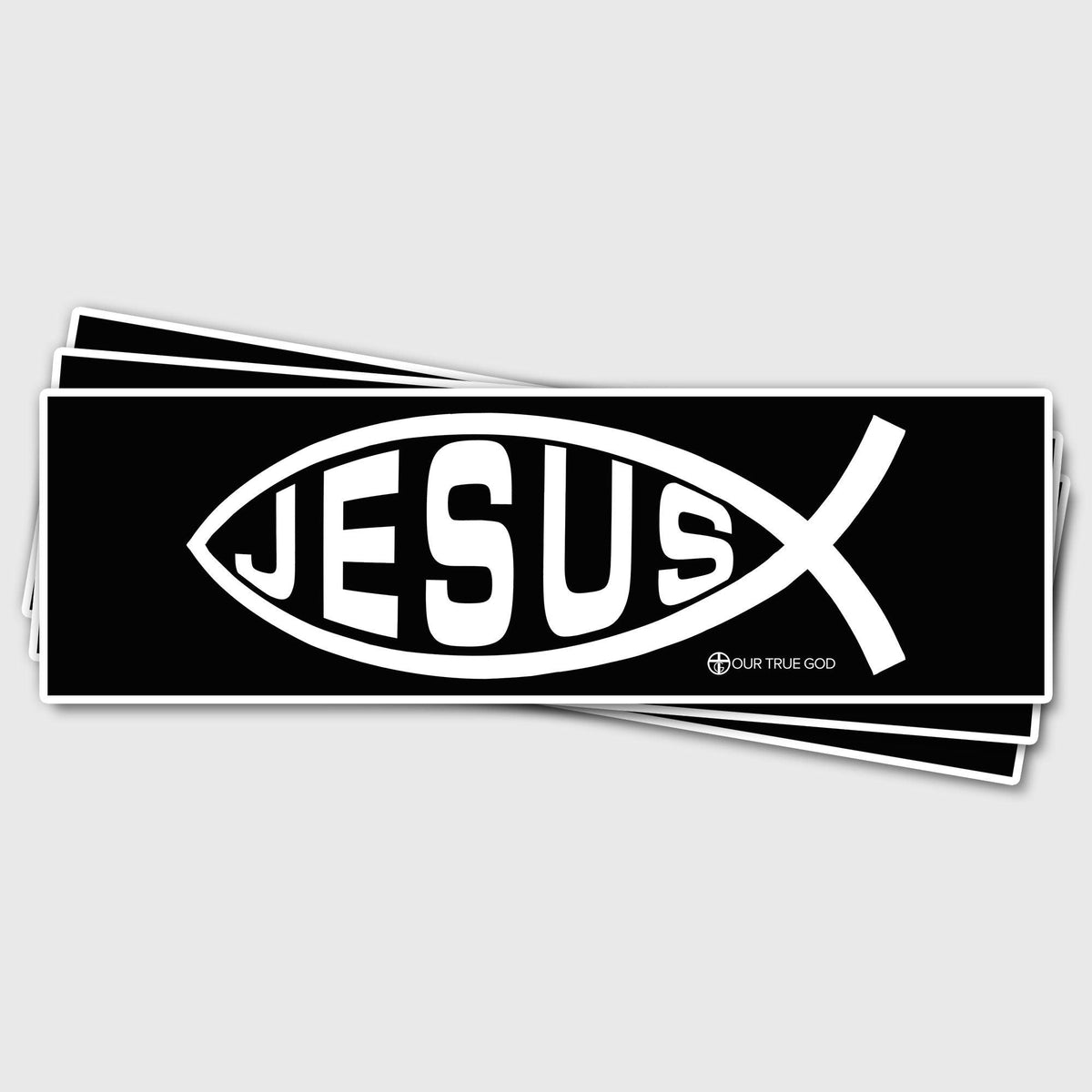 Jesus Fish Bumper Stickers - Our True God