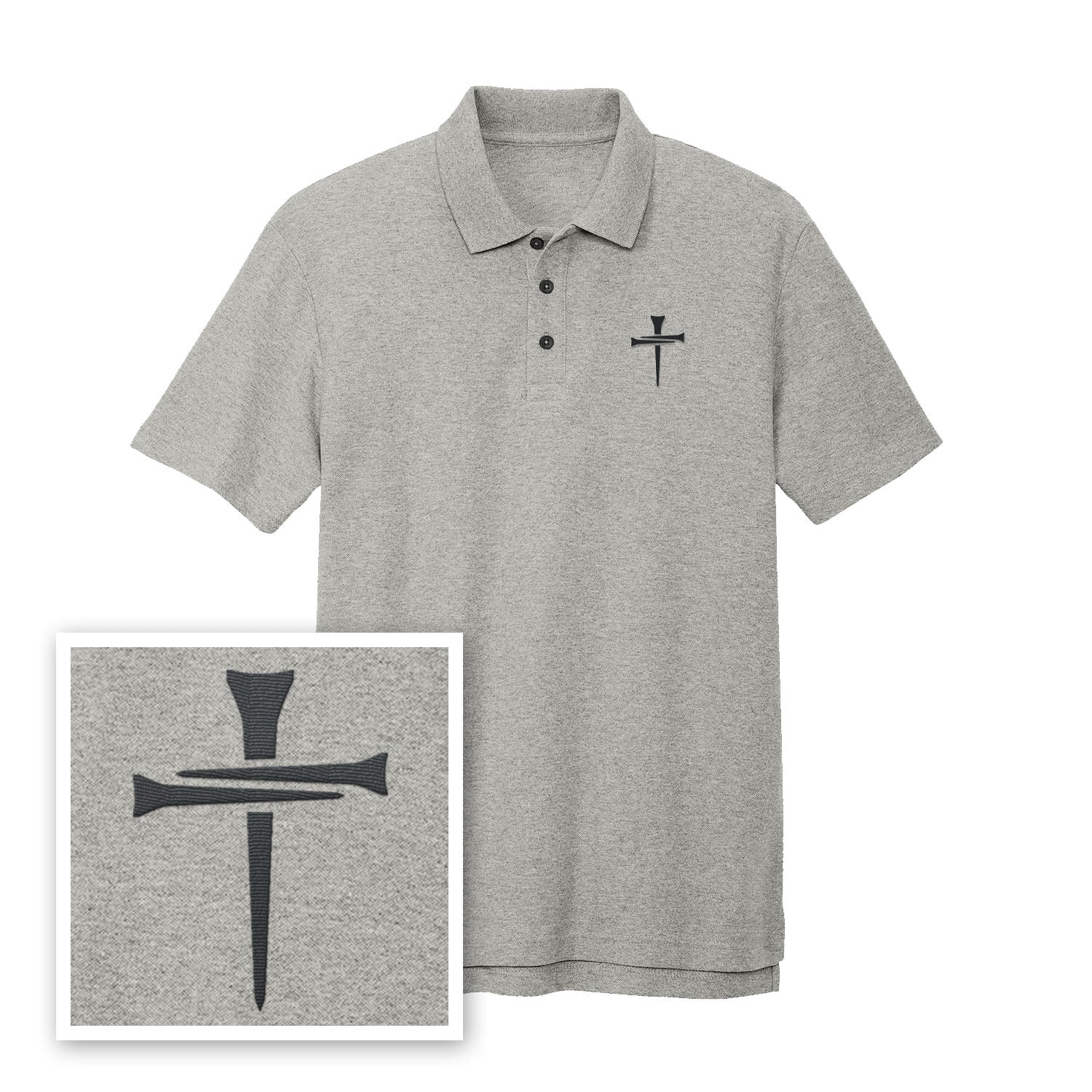 3 Tee Cross Performance Polo Shirt - Our True God