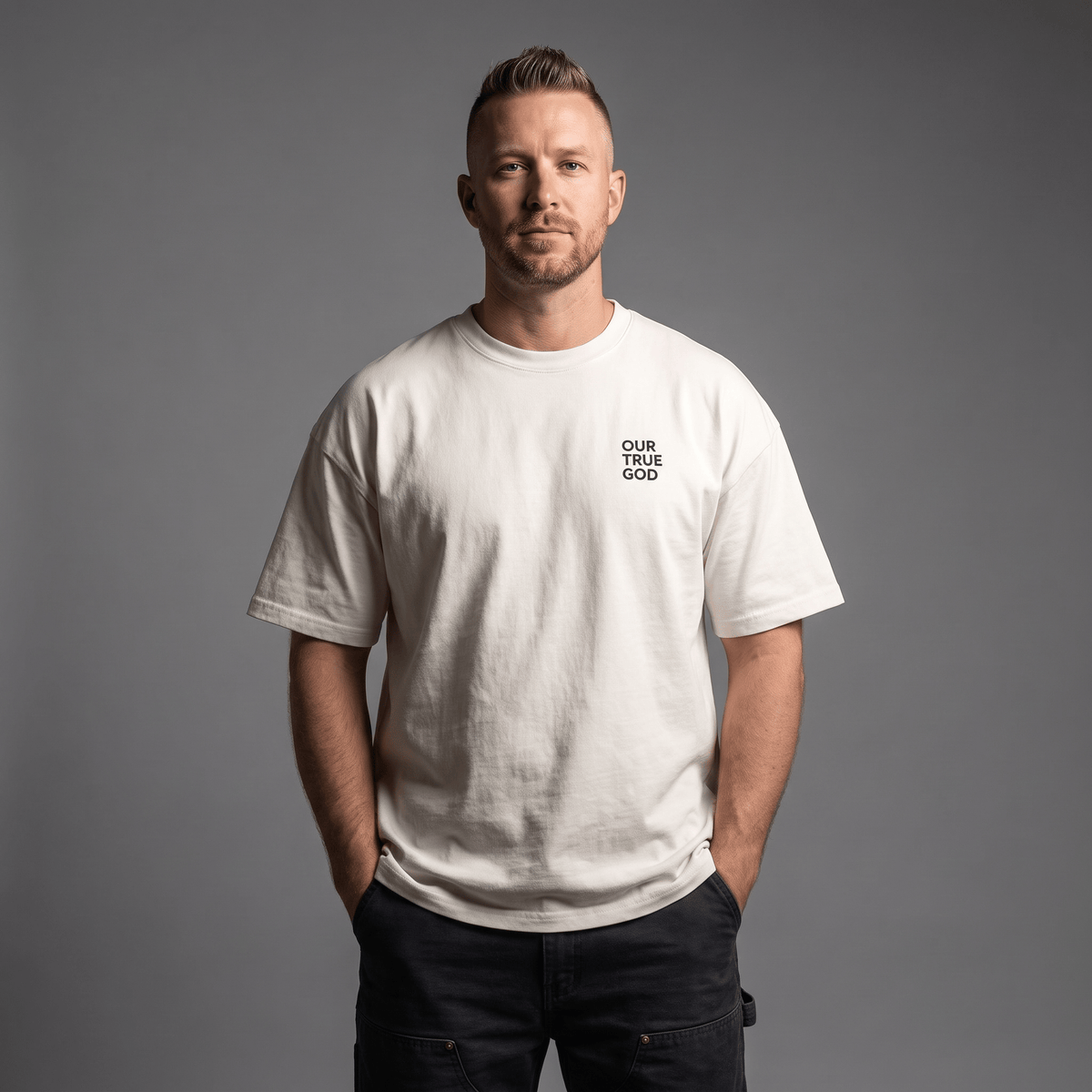 Faith Over Fear Heavyweight Tee — Front view
