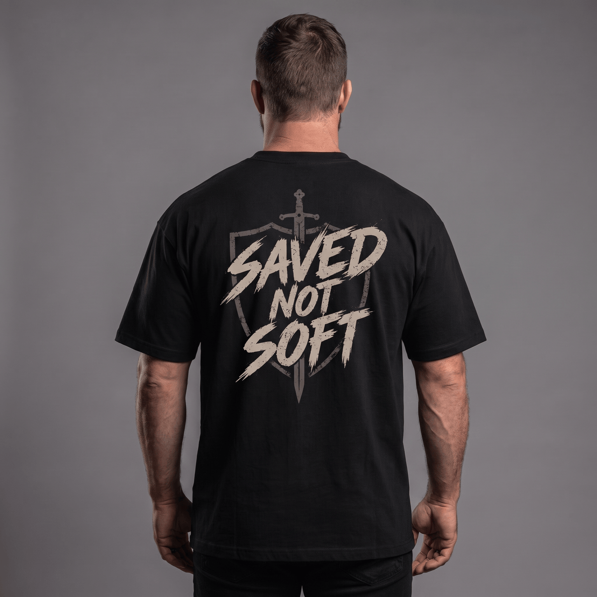 Saved Not Soft Heavyweight Tee — Back hero