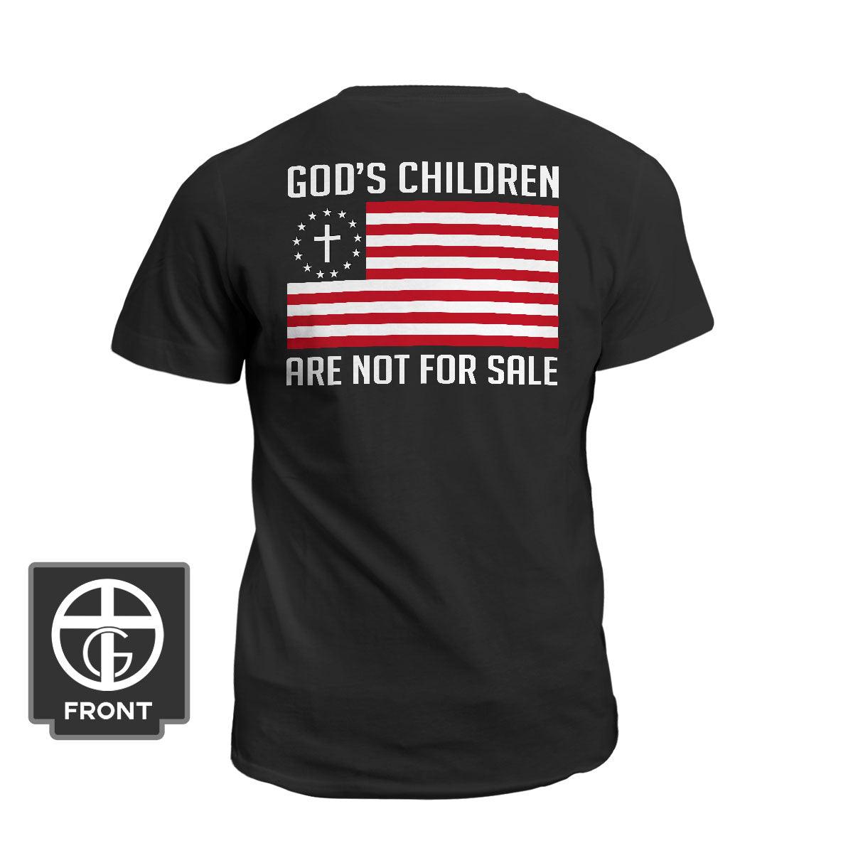 God's Children Are Not For Sale Flag (Back Print)