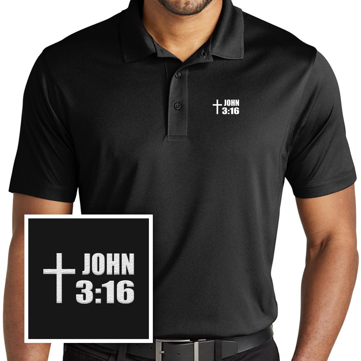 John 3:16 Performance Polo Shirt - Our True God