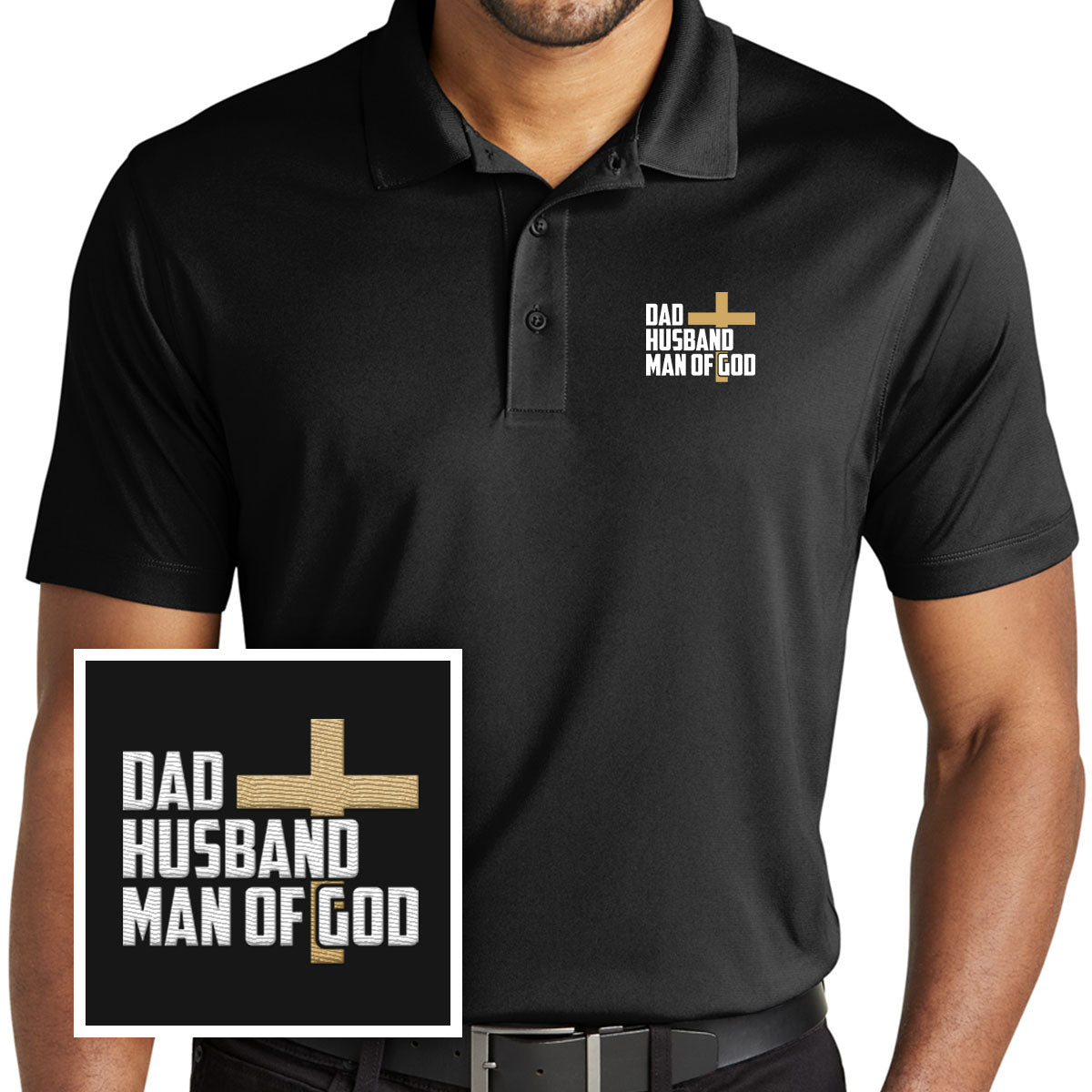 Dad, Husband, Man of God Performance Polo Shirt