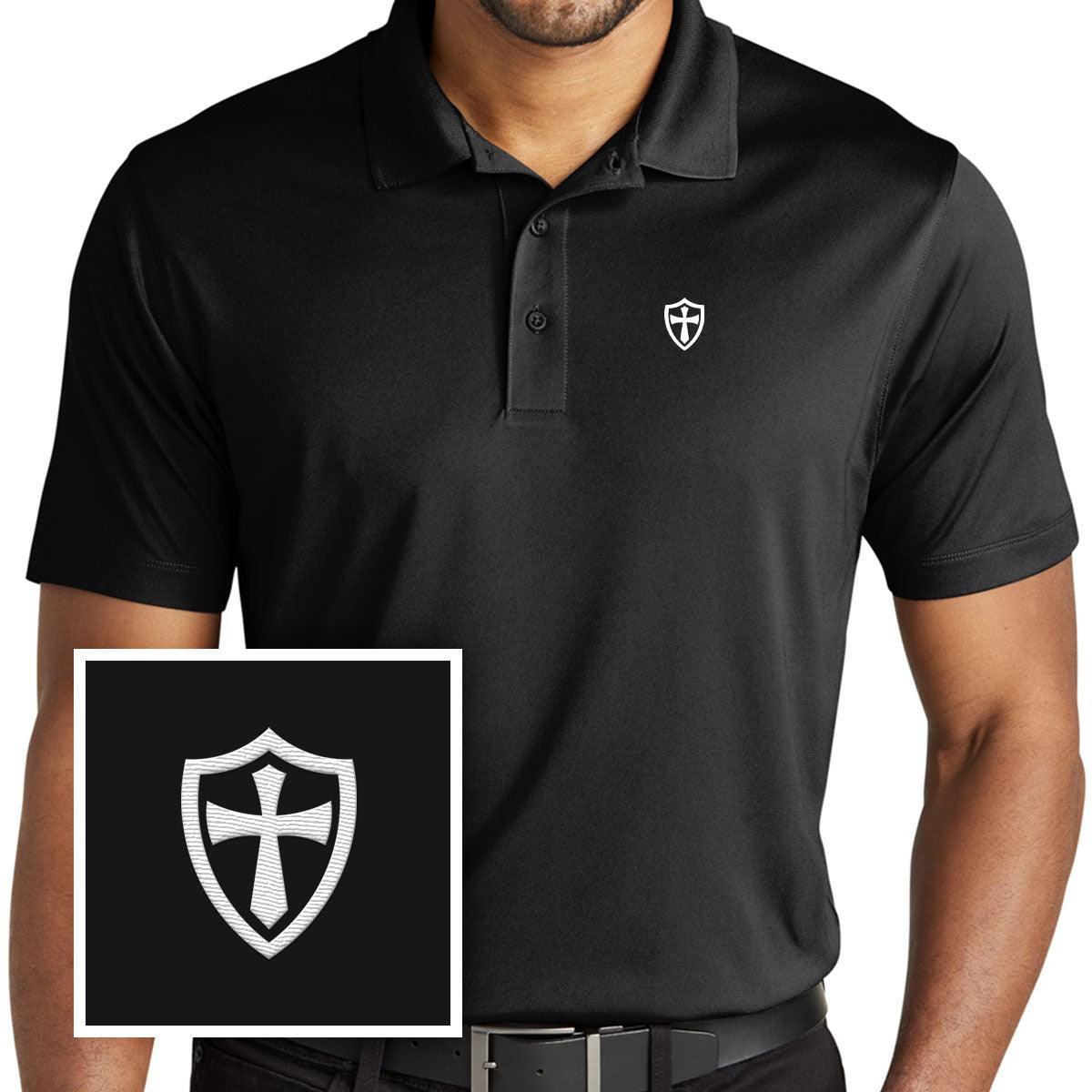 Cross Shield Performance Polo Shirt - Our True God