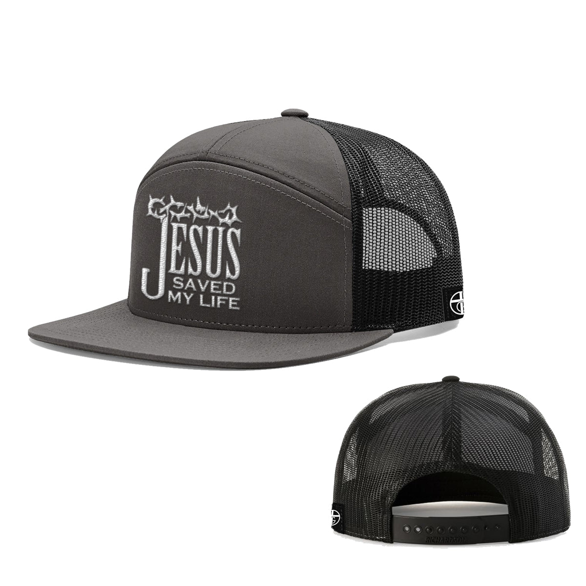 Jesus Saved My Life 7 Panel Hats