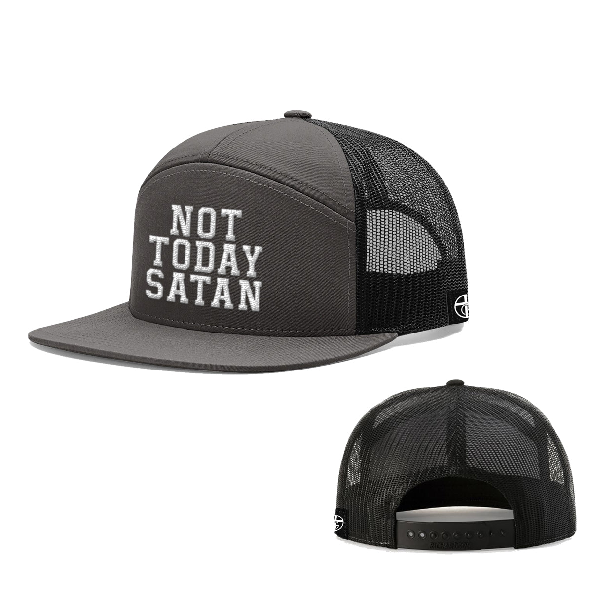 Not Today Satan 7 Panel Hats