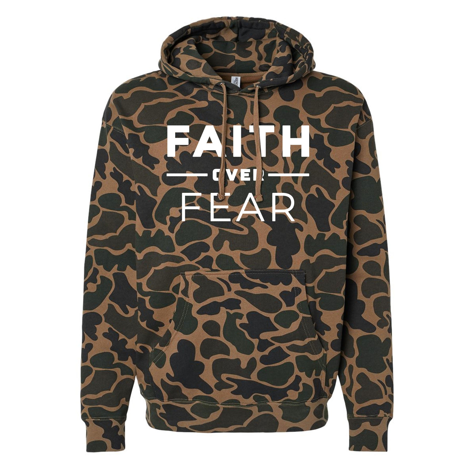 Faith Over Fear Camo Hoodie