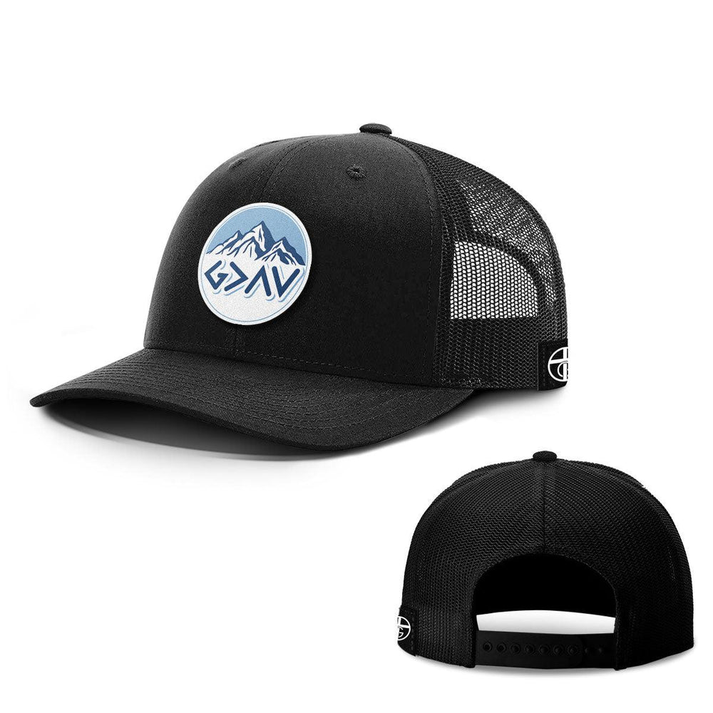 God Is Greater Than The Highs And Lows Mountain Patch Hats - Our True God