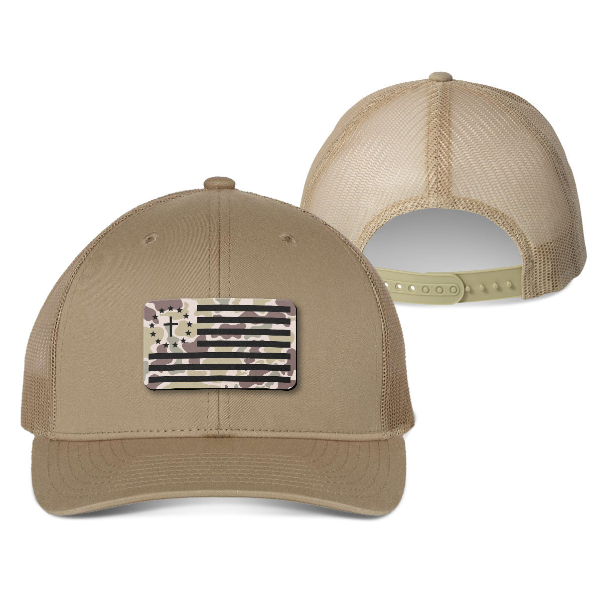 One Nation Under God Flag Duck Camo Patch Fall Collection Hats