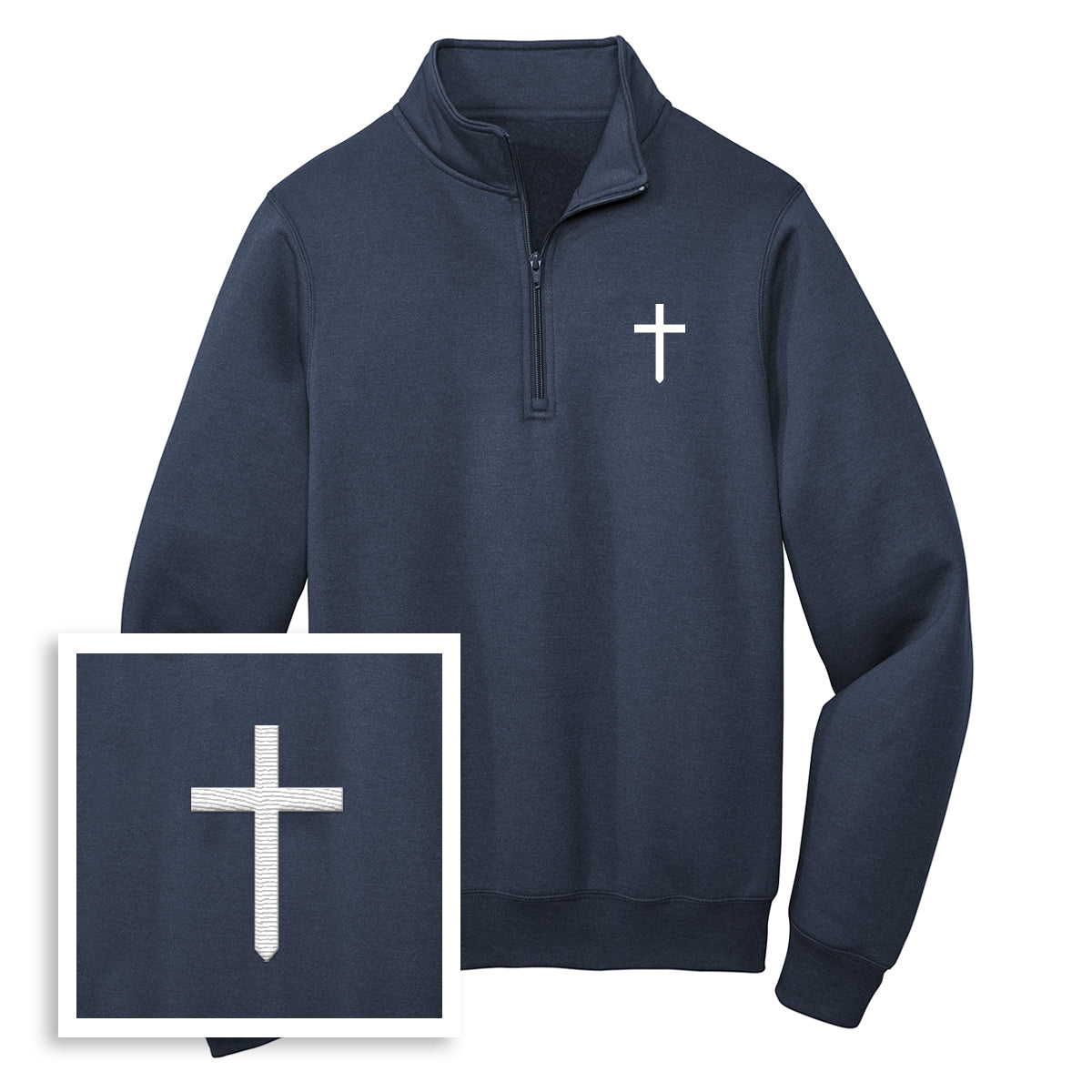 Cross Fleece Pullover Sweatshirt