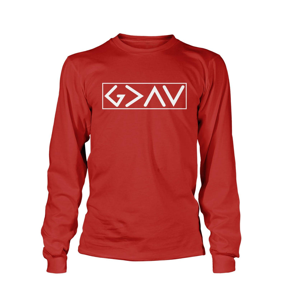 God is Greater than the High and Lows Long Sleeve T-Shirt - Our True God