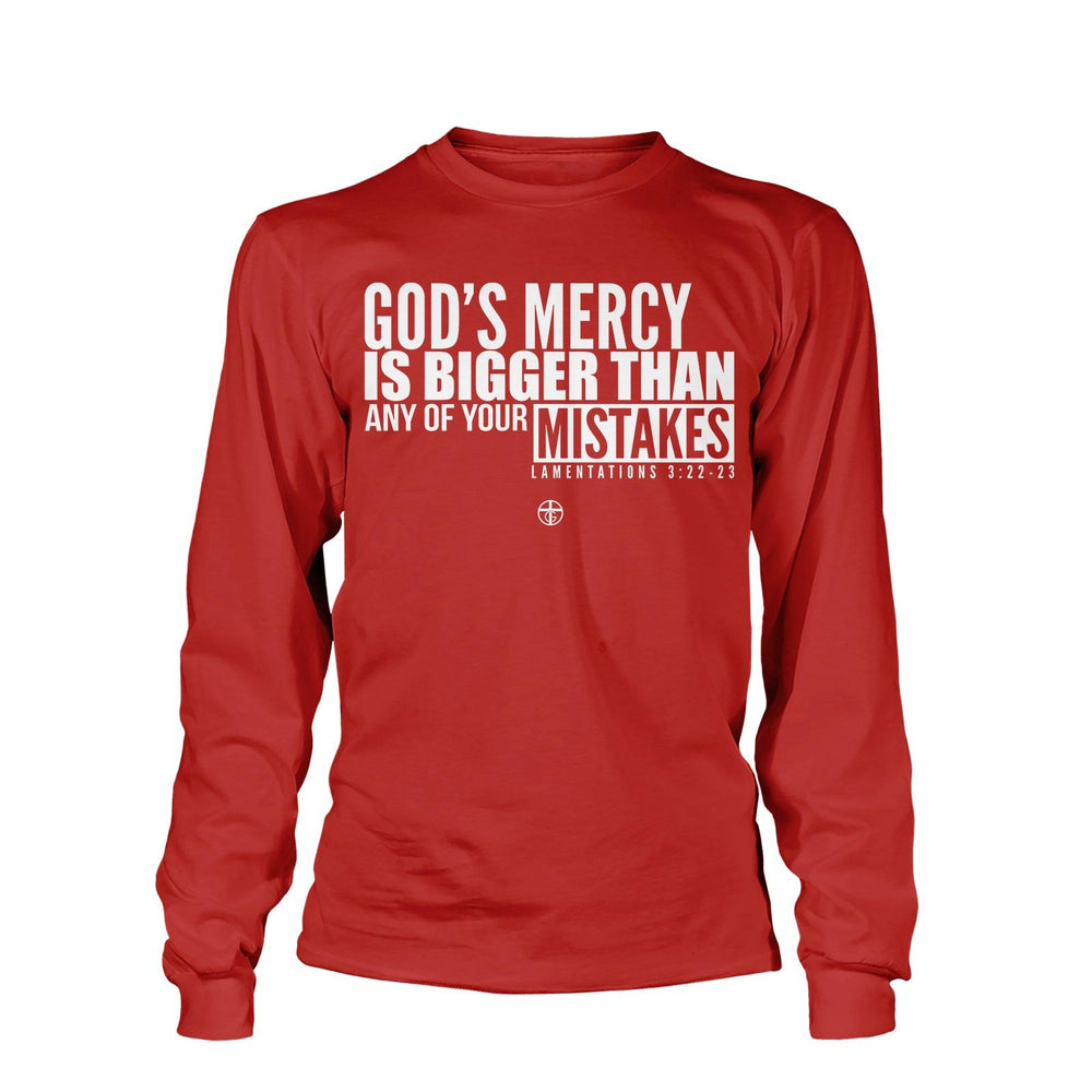 God's Mercy Is Bigger Long Sleeve T-Shirt - Our True God