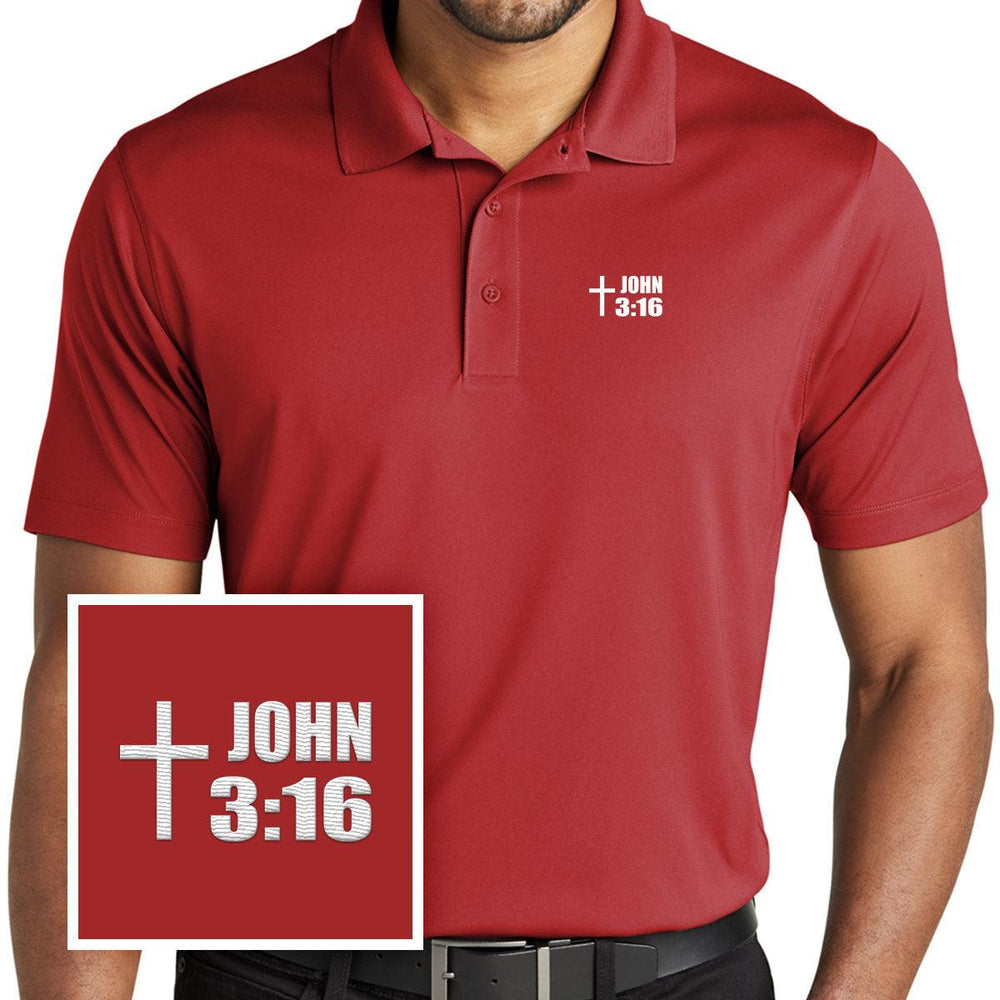 John 3:16 Performance Polo Shirt - Our True God