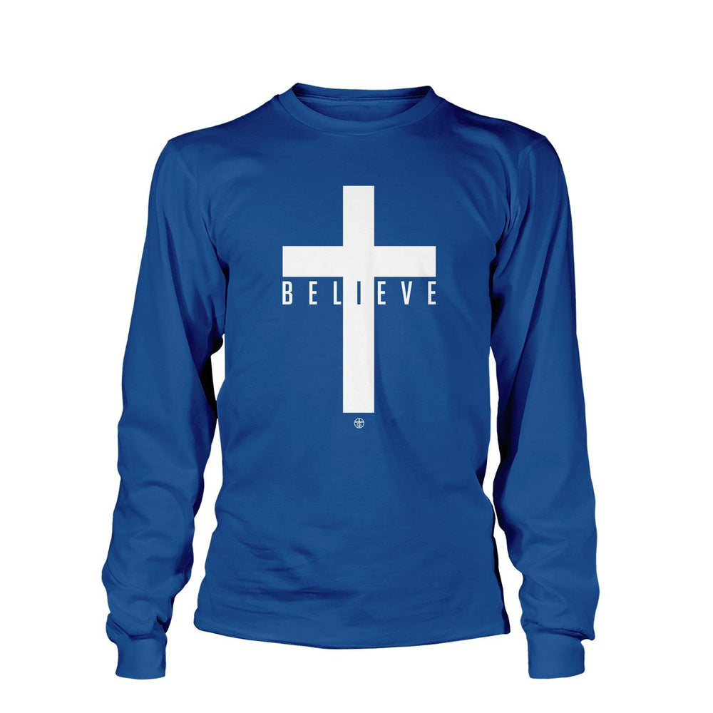 Cross Believe Long Sleeve T-Shirt - Our True God