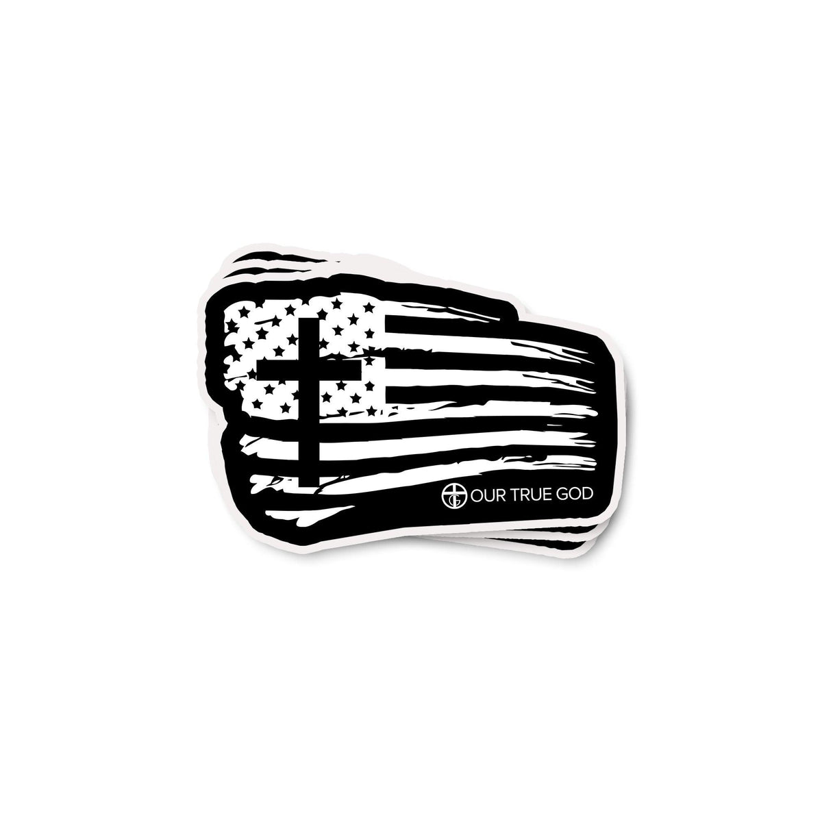 Tattered Flag Decals - Our True God