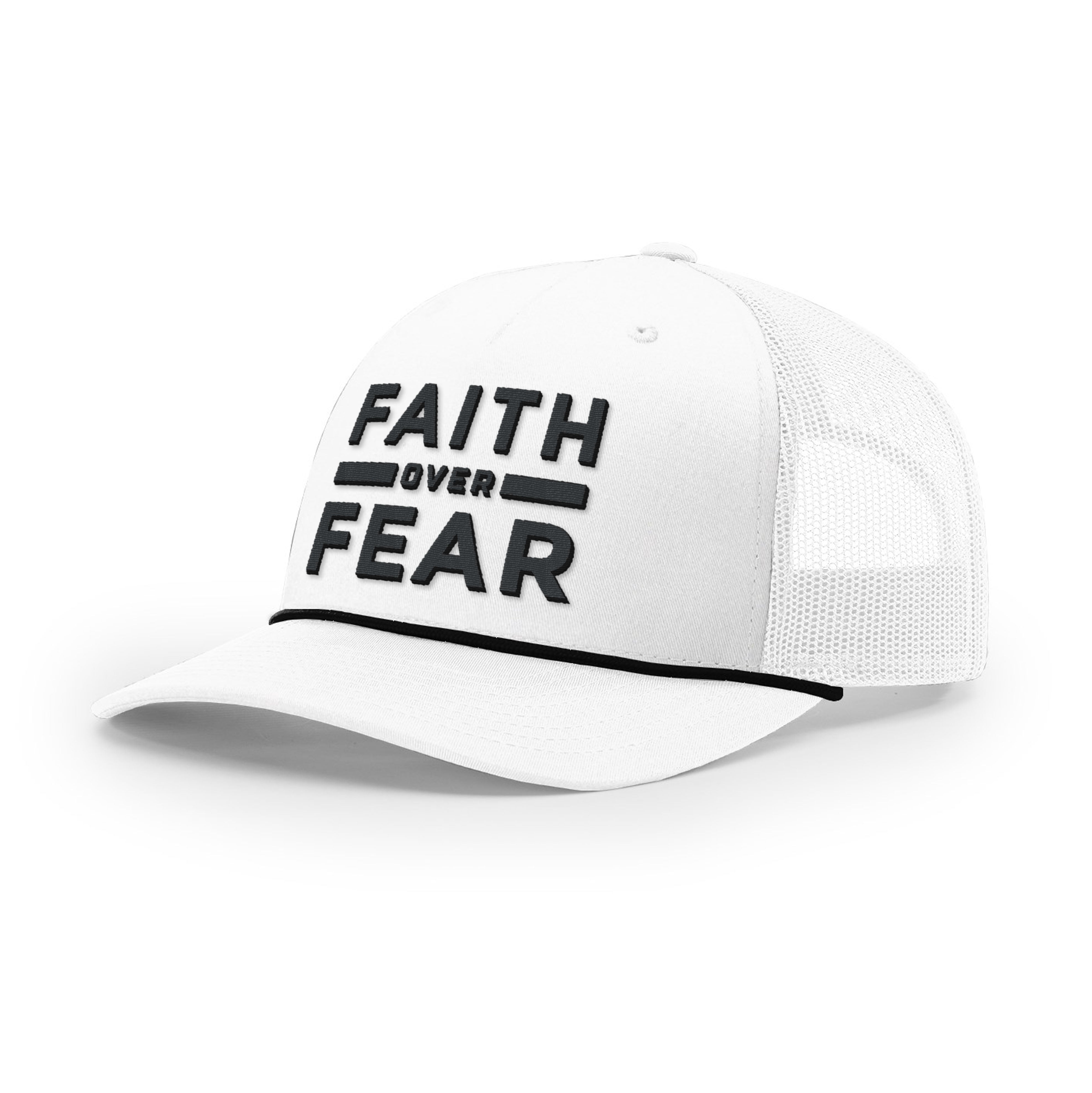 Faith Over Fear Rope Trucker Hats