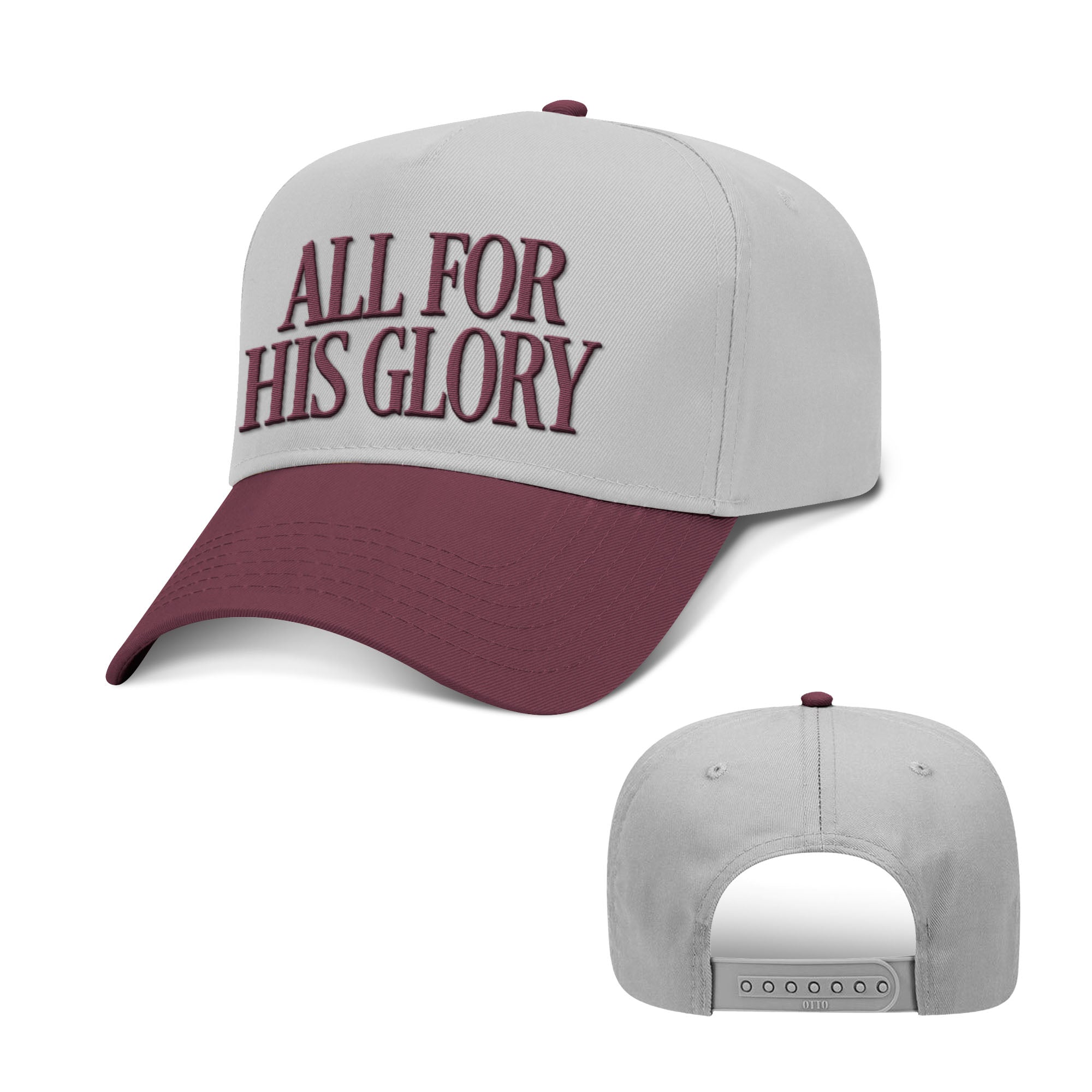 All For His Glory Two Tone Hats - Our True God