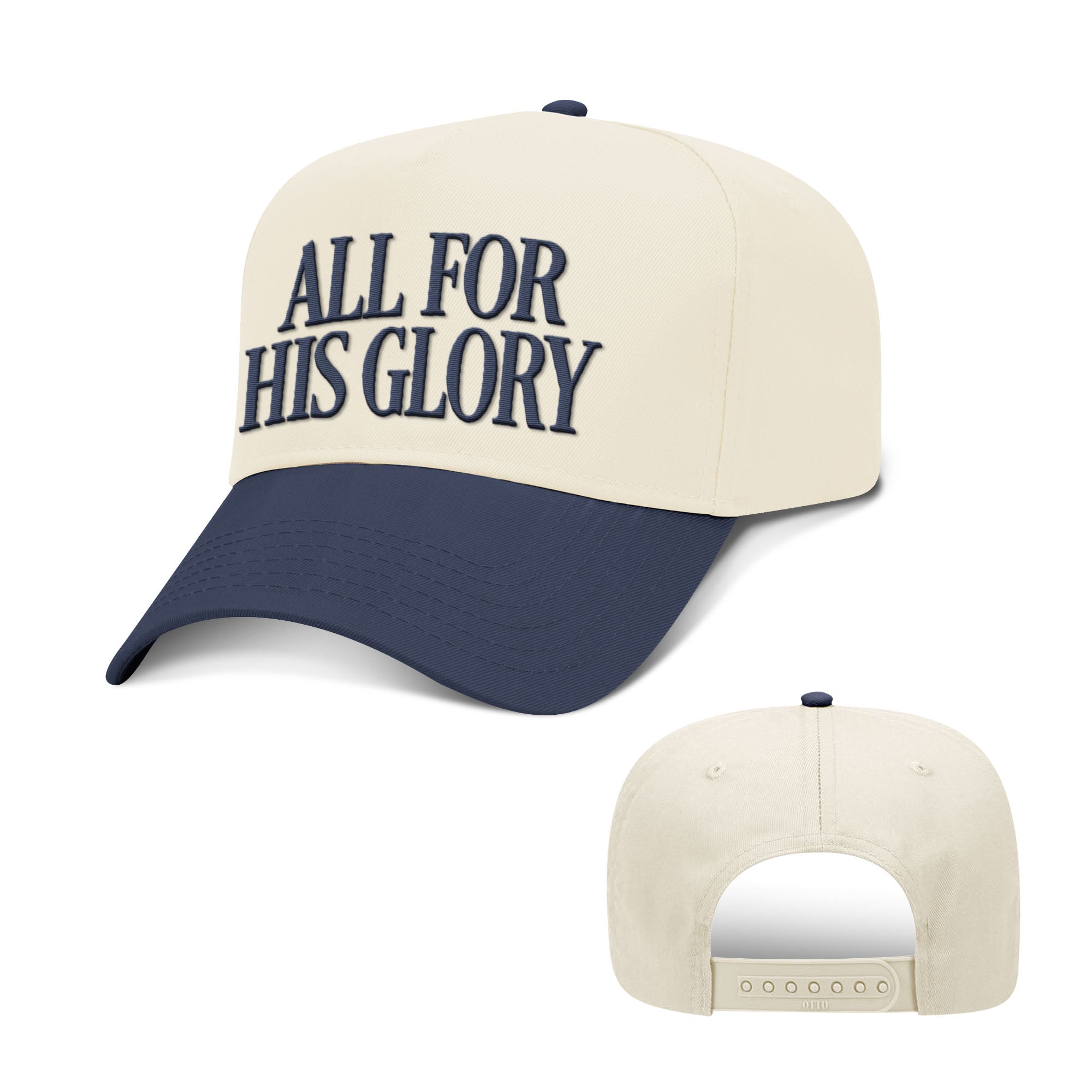 All For His Glory Two Tone Hats - Our True God