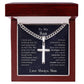 To My Son - Love Always, Mom - Artisan Cross Necklace