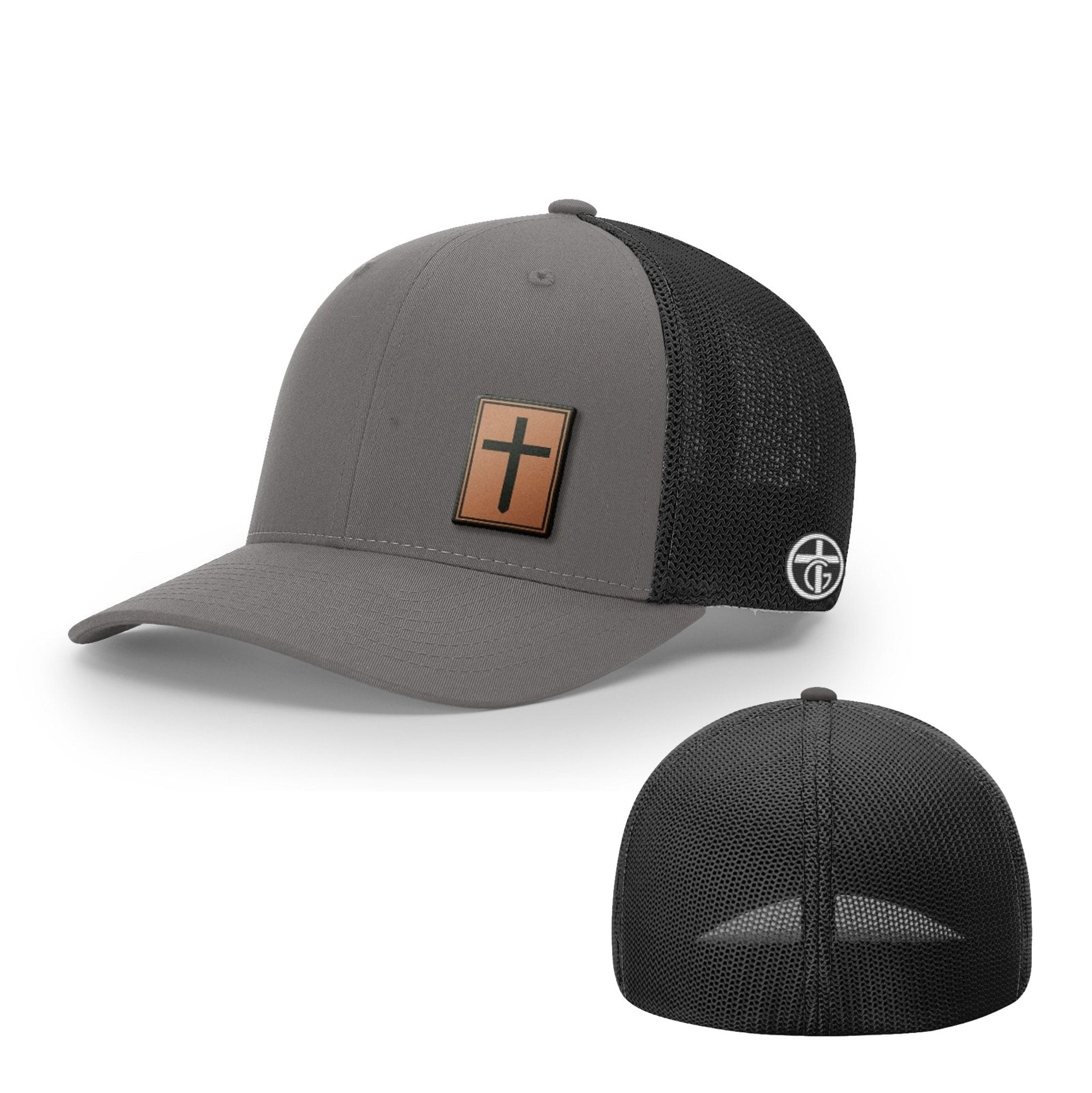 Cross Leather Patch Hats - Our True God