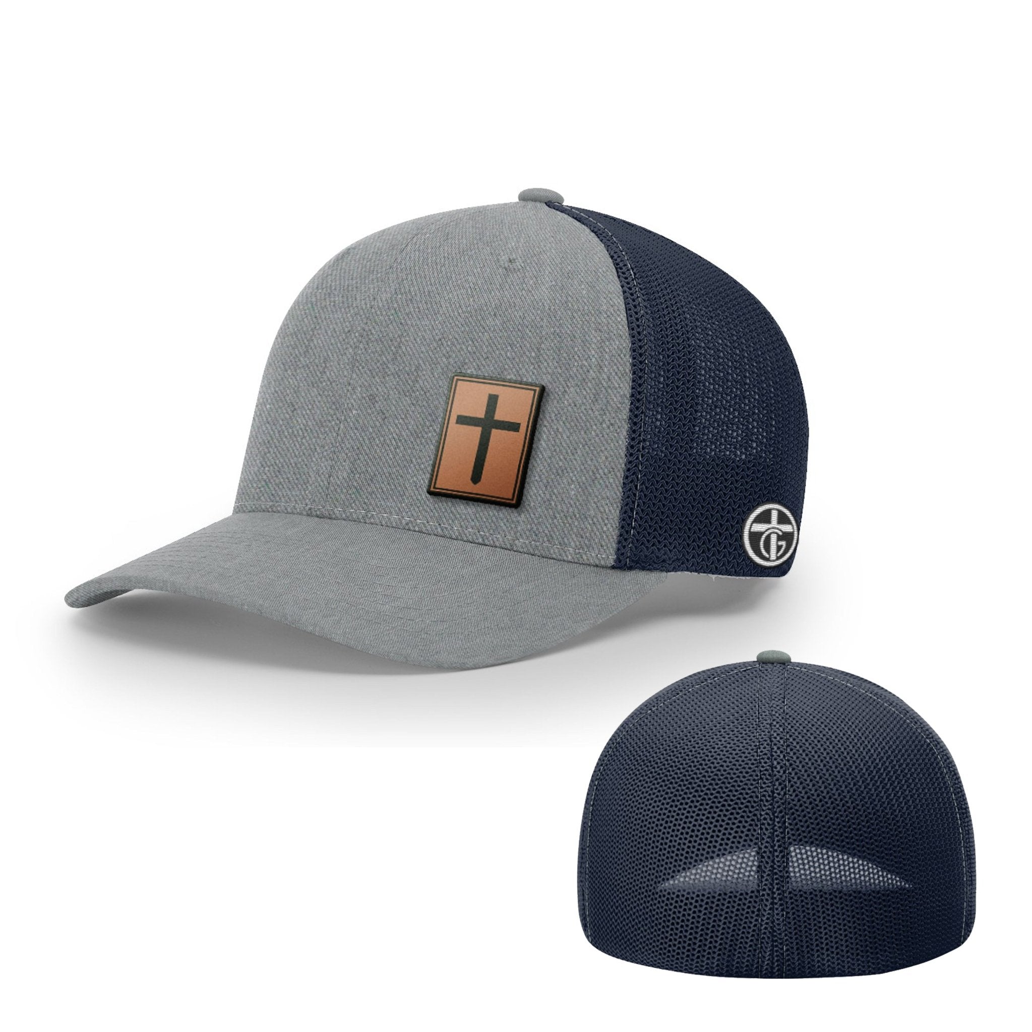 Cross Leather Patch Hats - Our True God