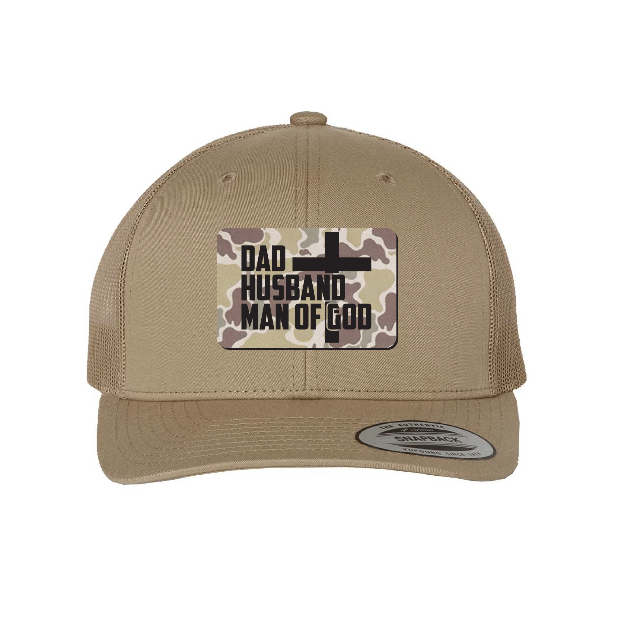 Dad, Husband, Man of God Camo Patch Fall Collection Hats - Our True God