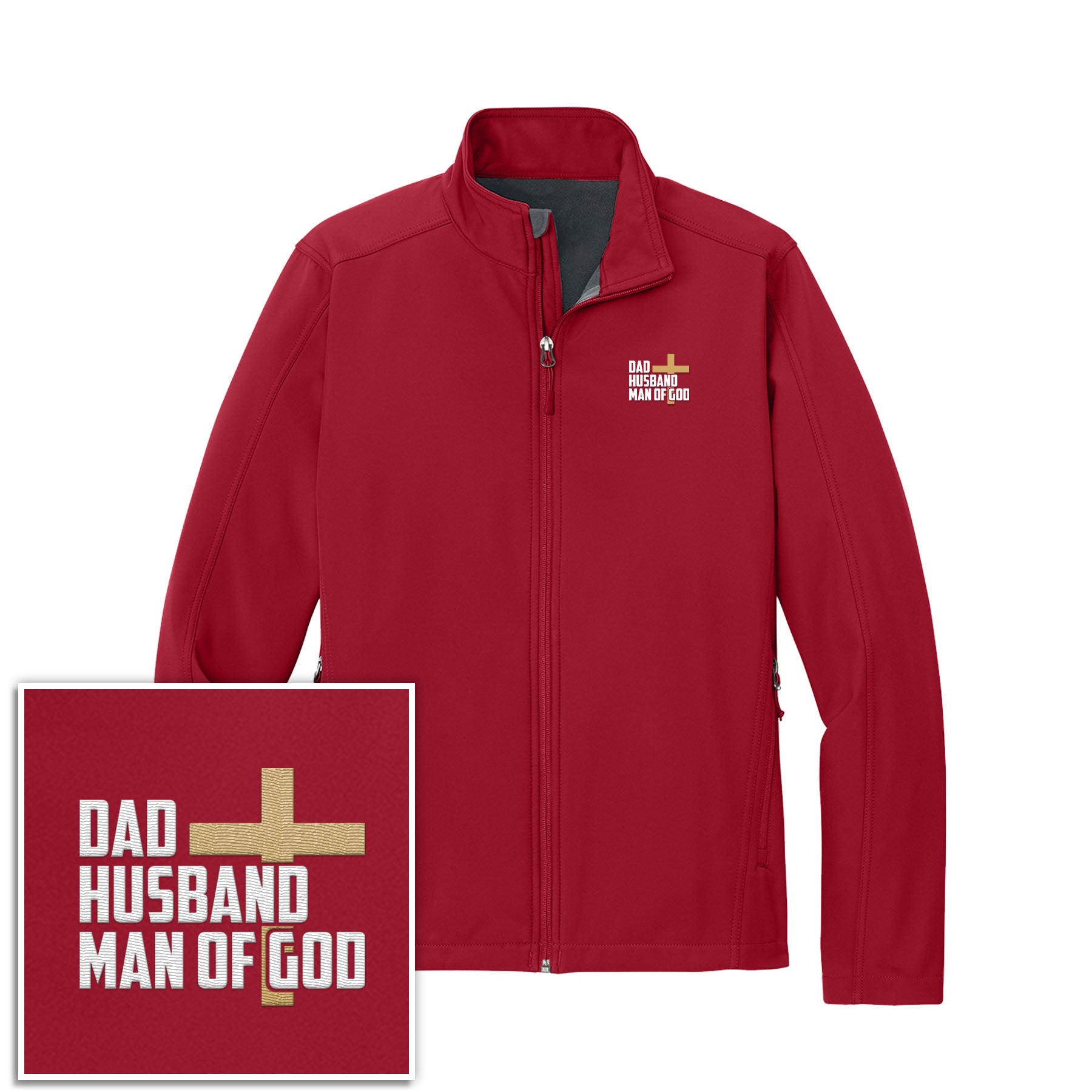 Dad, Husband, Man of God Core Soft Shell Jacket - Our True God