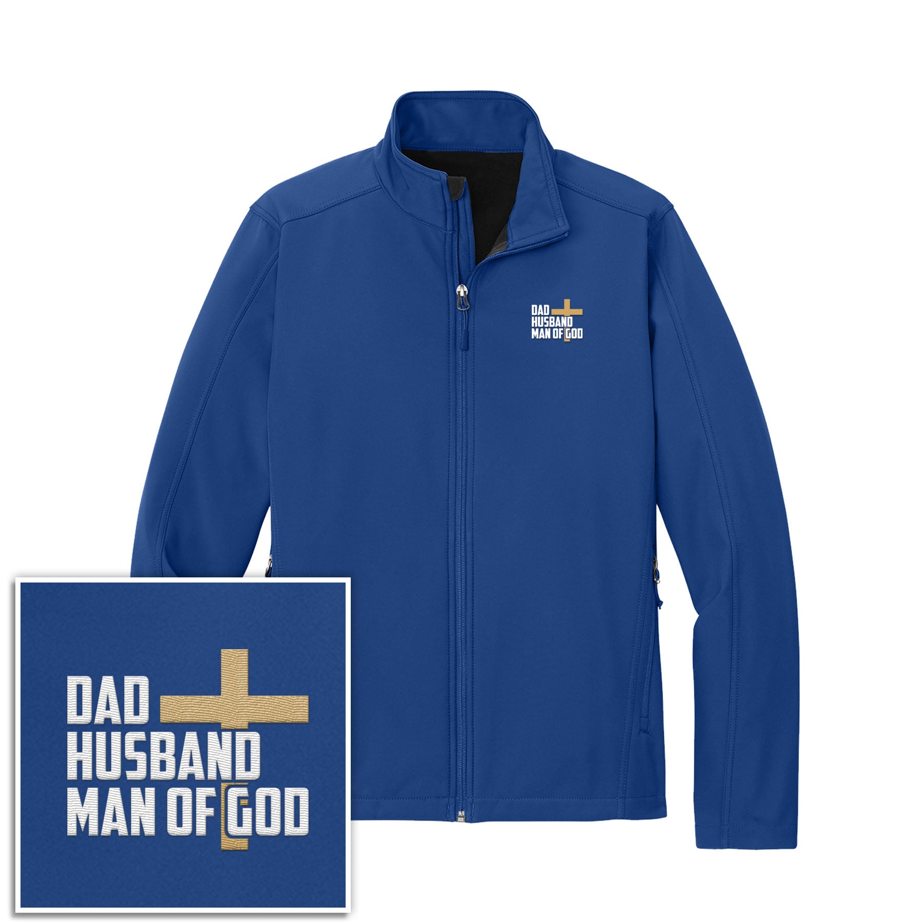 Dad, Husband, Man of God Core Soft Shell Jacket - Our True God