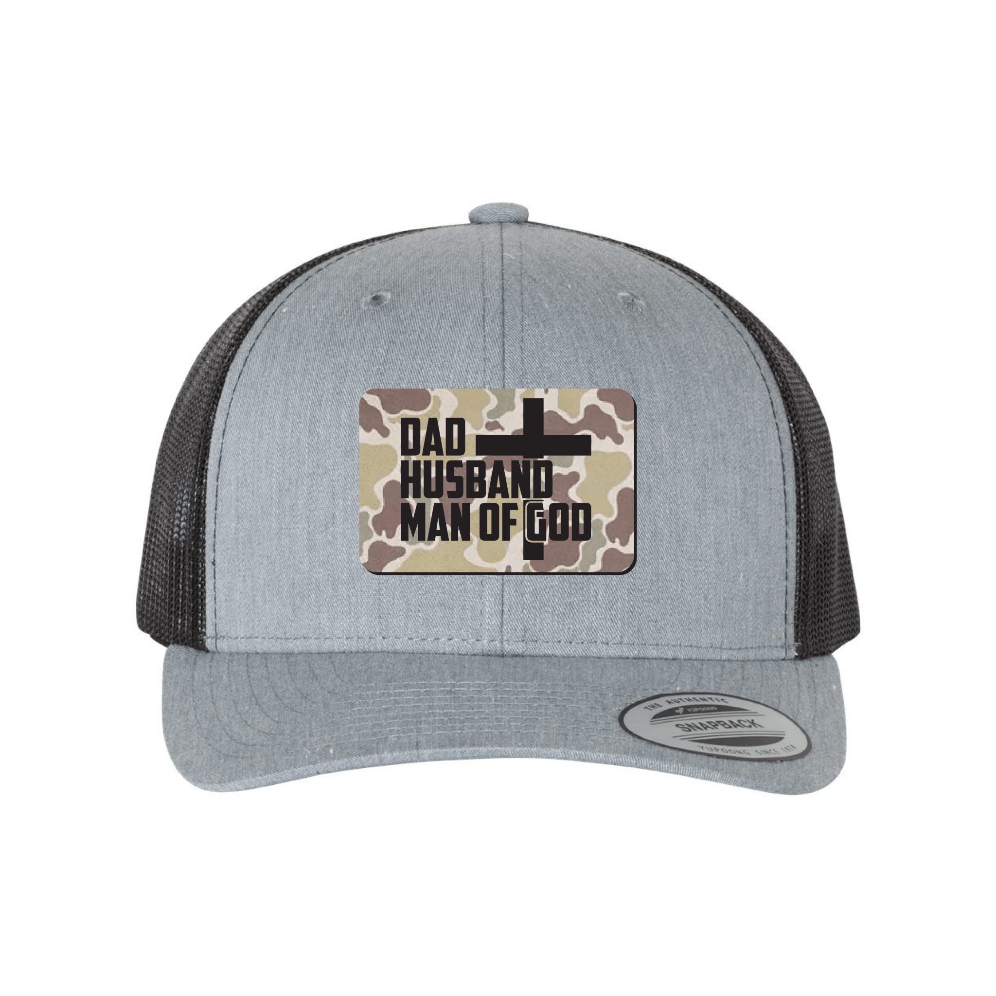 Dad, Husband, Man of God Duck Camo Patch Fall Collection Hats - Our True God