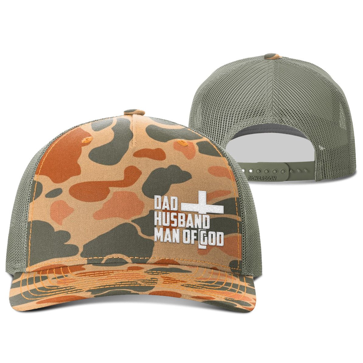 Dad, Husband, Man of God Hunting Hats - Our True God