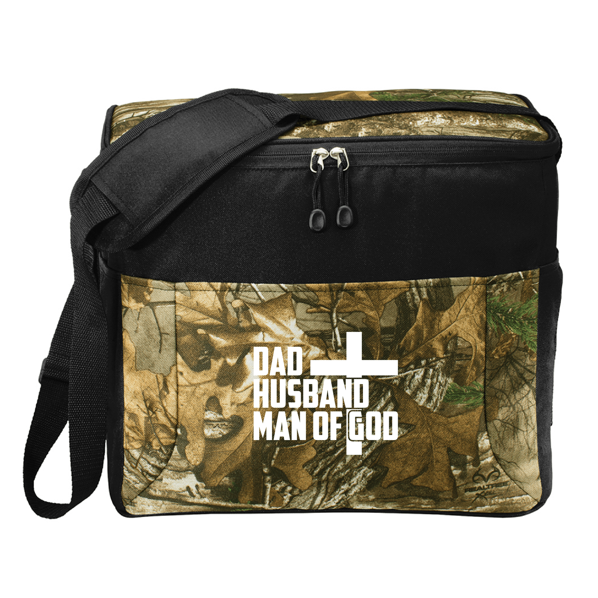 Dad, Husband, Man of God Realtree® Camo 24 Can Cooler - Our True God