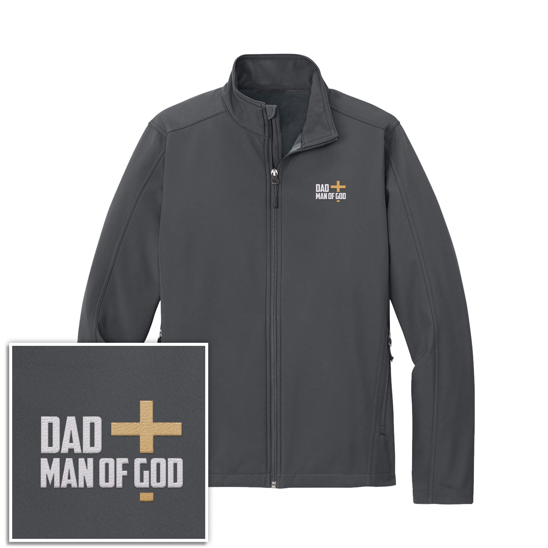 Dad, Man Of God Core Soft Shell Jacket - Our True God