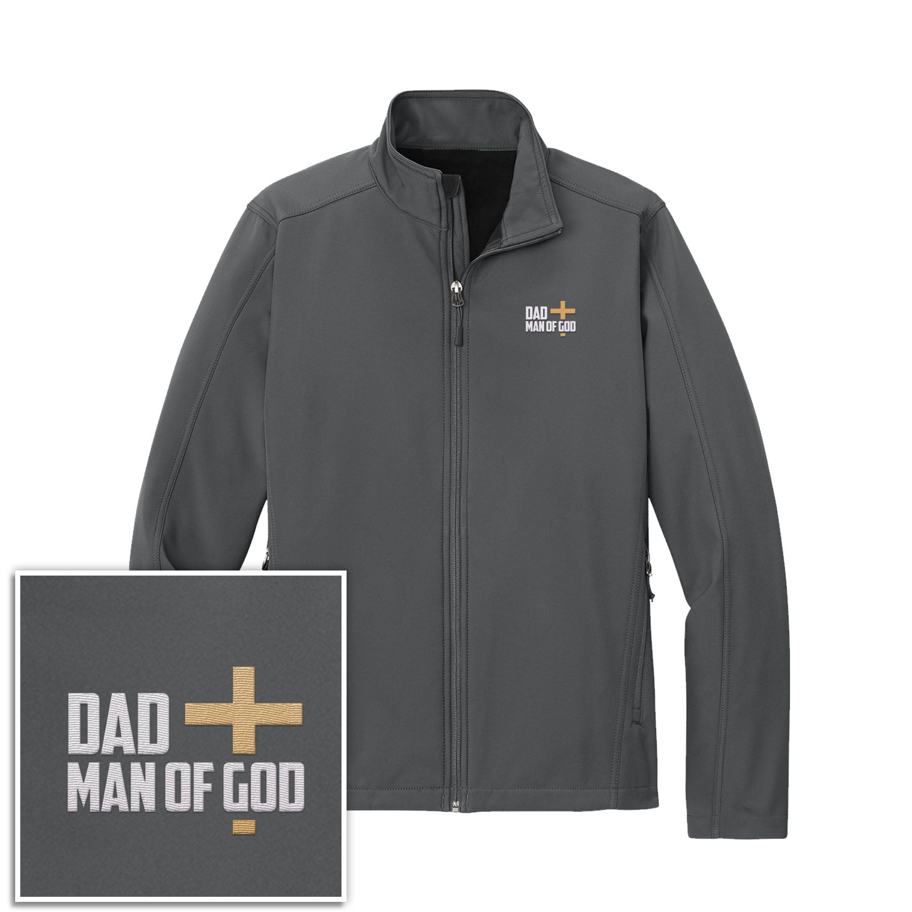 Dad, Man Of God Core Soft Shell Jacket - Our True God