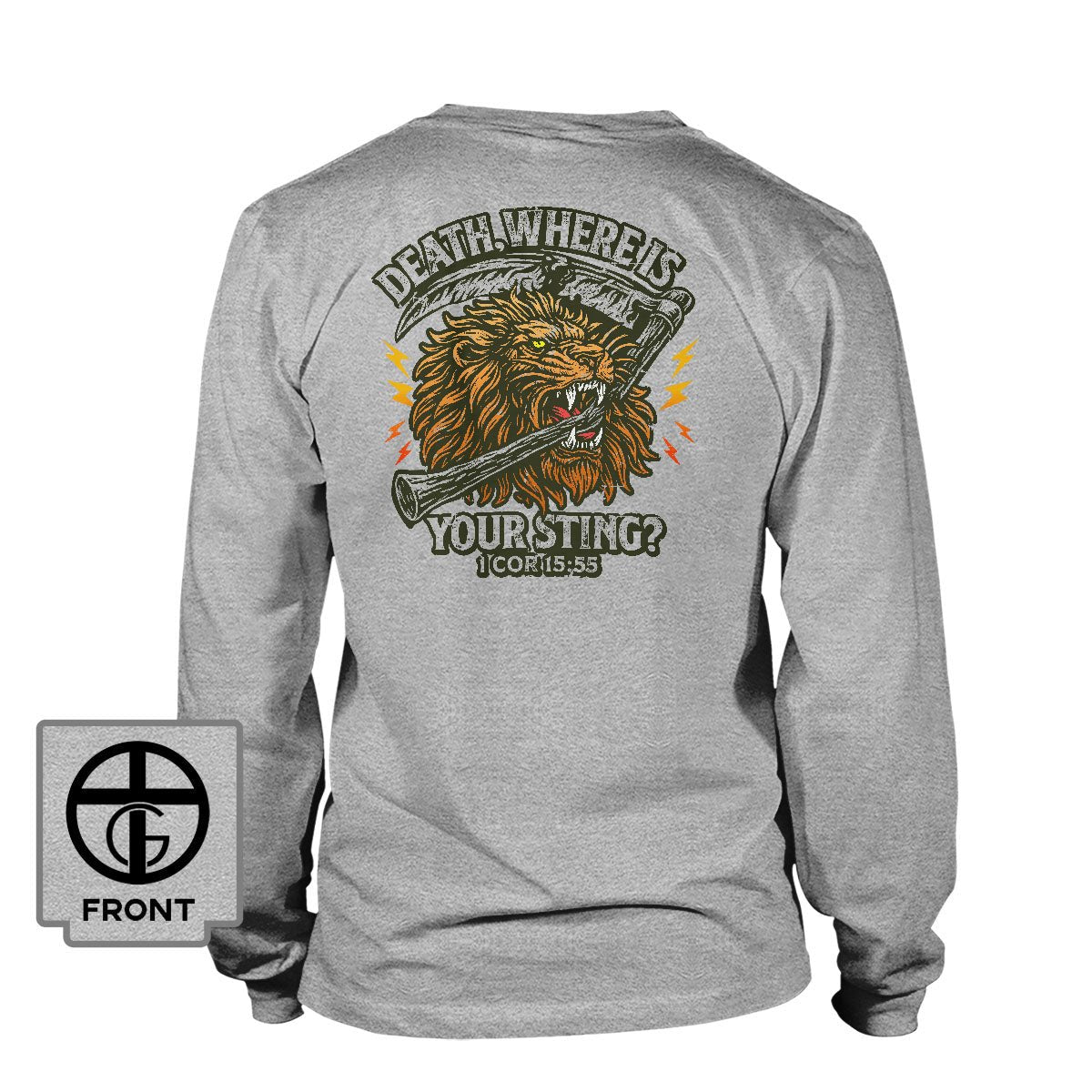 Death, Where is your Sting? - 1 COR 15:55 Long Sleeve T-Shirt - Our True God