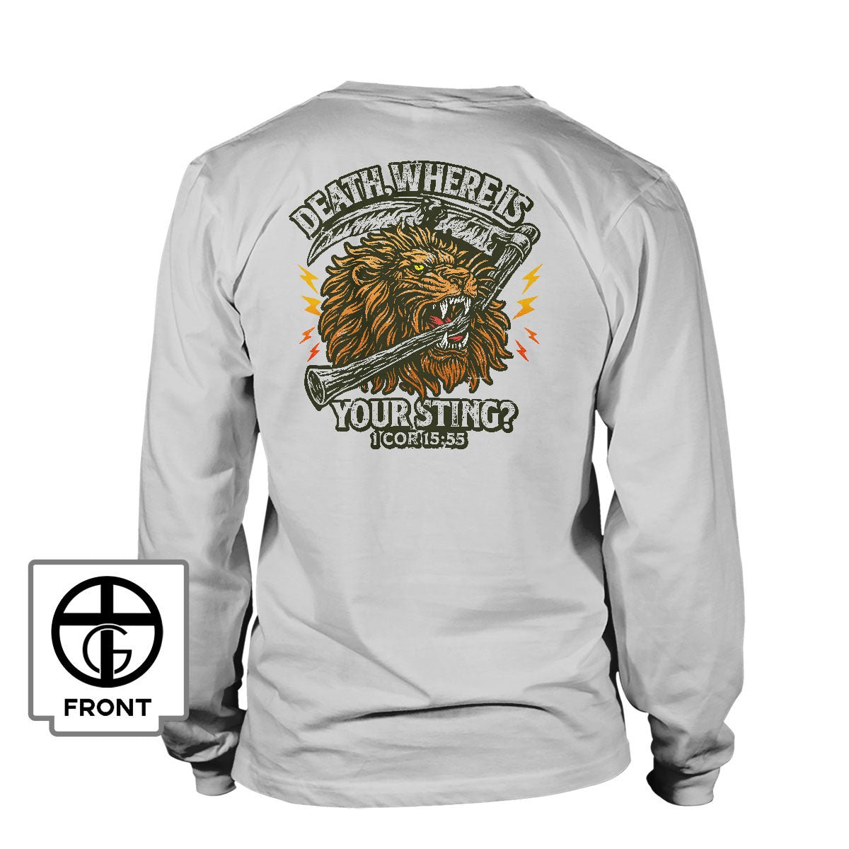 Death, Where is your Sting? - 1 COR 15:55 Long Sleeve T-Shirt - Our True God
