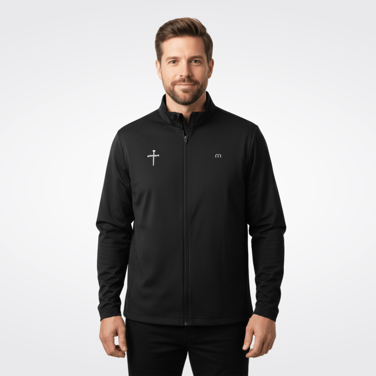 EDGE Printed Products Apparel Black / S Nail Cross TravisMathew Surfside Full-Zip Jacket