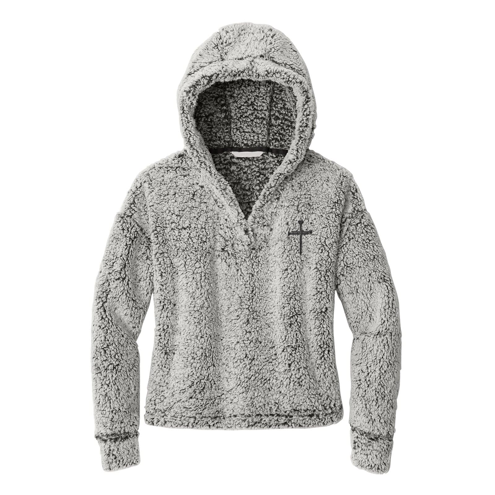 EDGE Printed Products Apparel Cozy Fleece Hoodie / Grey Heather / XS Nail Cross Cozy Fleece Hoodie