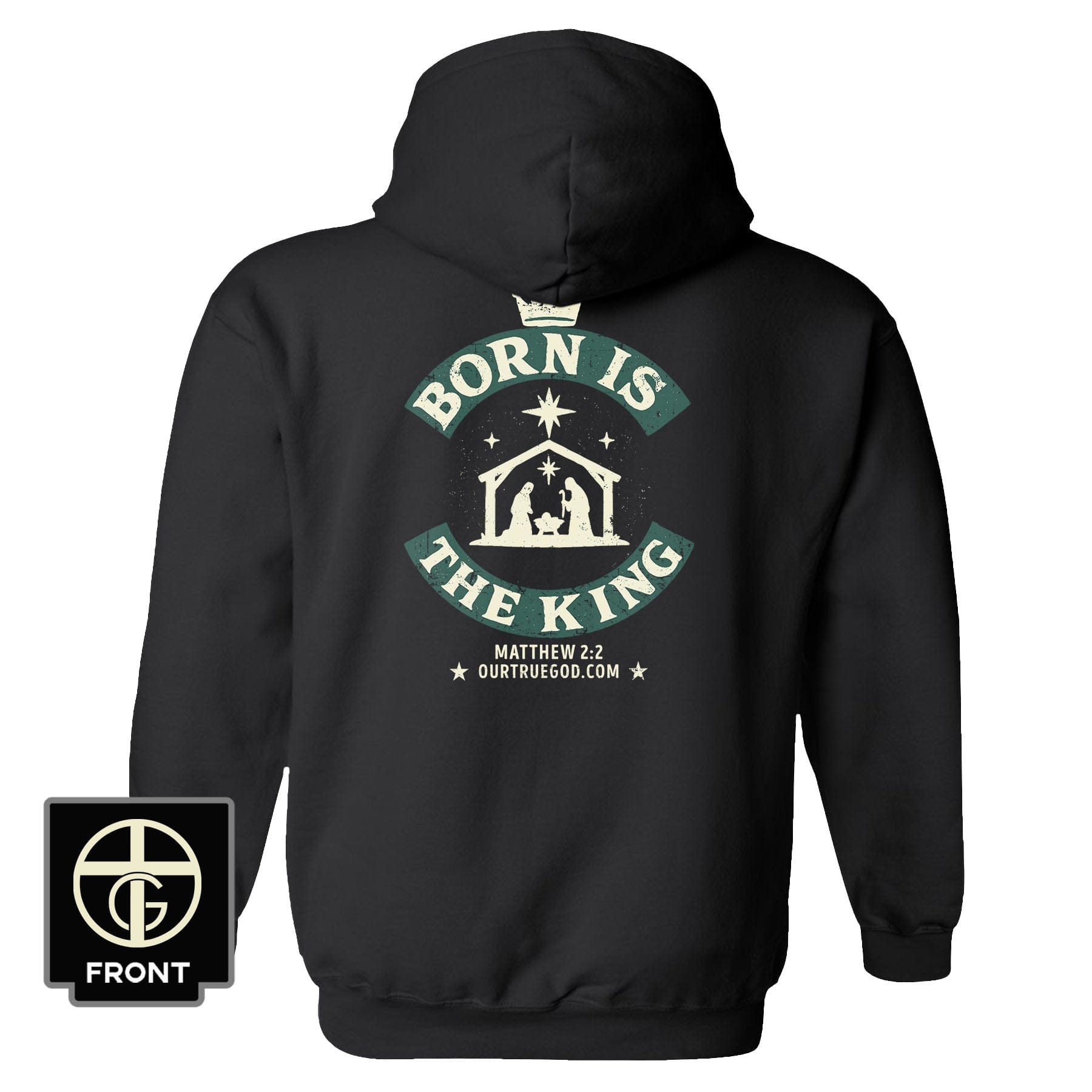 EDGE Printed Products Apparel Hoodie / Black / S Born Is The King Hoodie