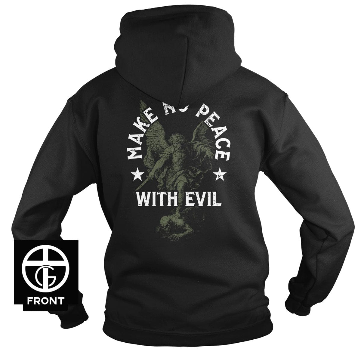 EDGE Printed Products Apparel Hoodie / Black / S Make No Peace With Evil Hoodie