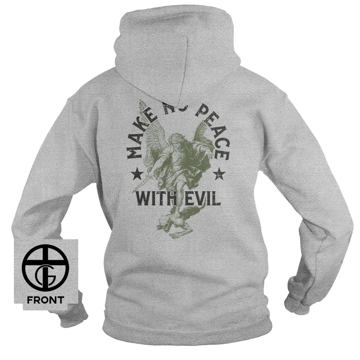 EDGE Printed Products Apparel Hoodie / Grey / S Make No Peace With Evil Hoodie