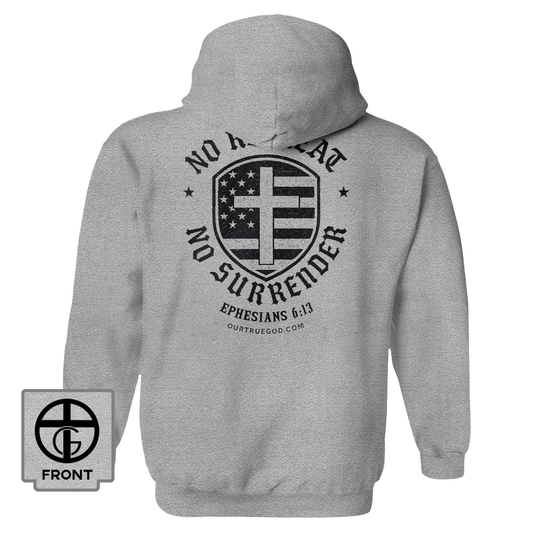 EDGE Printed Products Apparel Hoodie / Grey / S No Retreat Hoodie