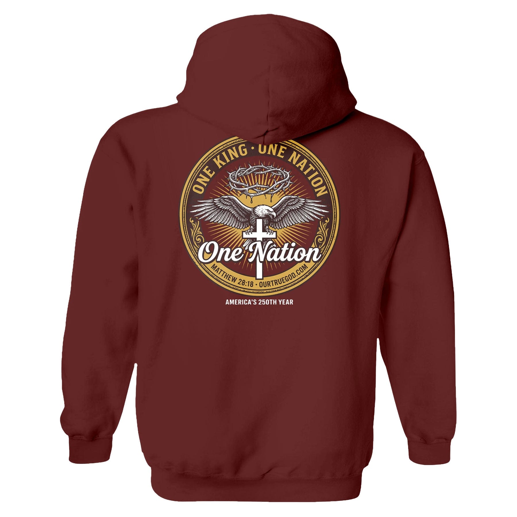 EDGE Printed Products Apparel Hoodie / Maroon / S One King One Nation Hoodie