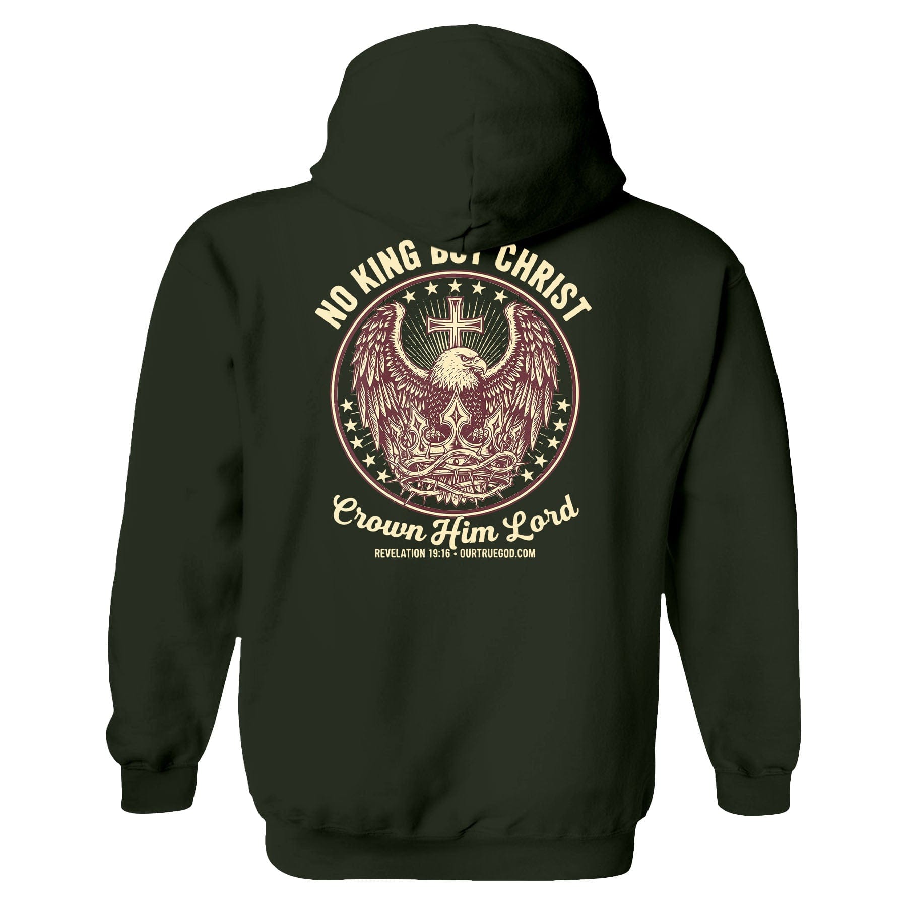 EDGE Printed Products Apparel Hoodie / Olive / S No King But Christ Hoodie