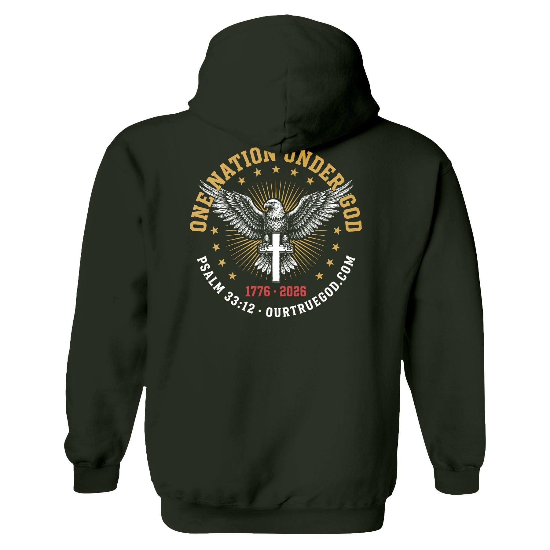 EDGE Printed Products Apparel Hoodie / Olive / S One Nation Under God Hoodie