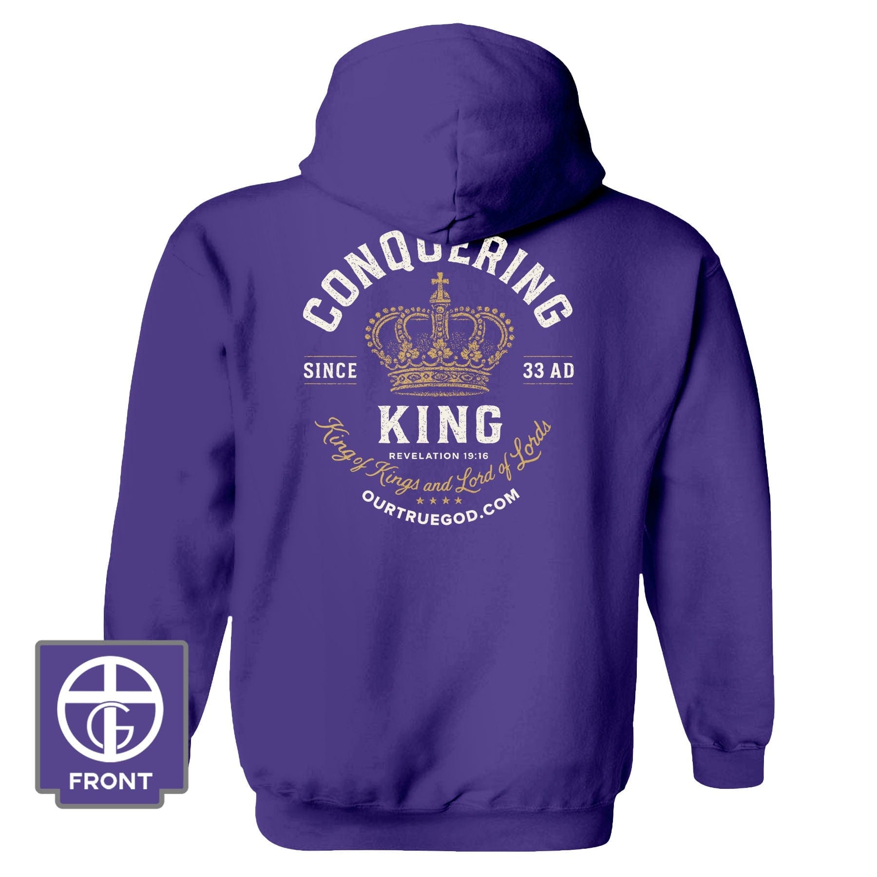 EDGE Printed Products Apparel Hoodie / Purple / S Conquering King Fall Collection Hoodie