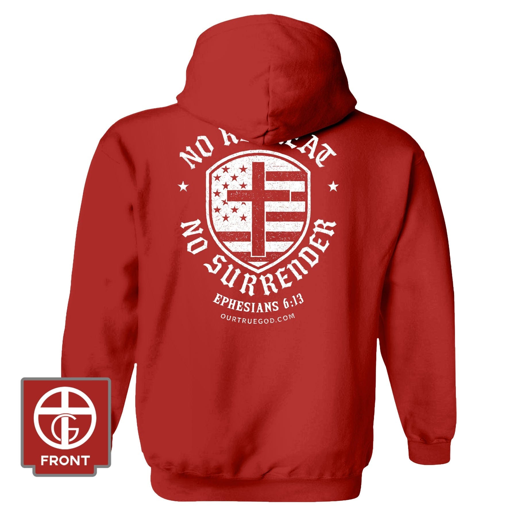 EDGE Printed Products Apparel Hoodie / Red / S No Retreat Hoodie