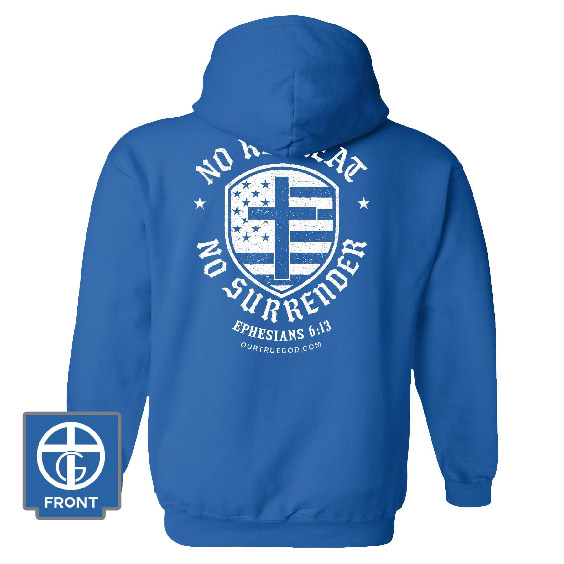 EDGE Printed Products Apparel Hoodie / Royal Blue / S No Retreat Hoodie