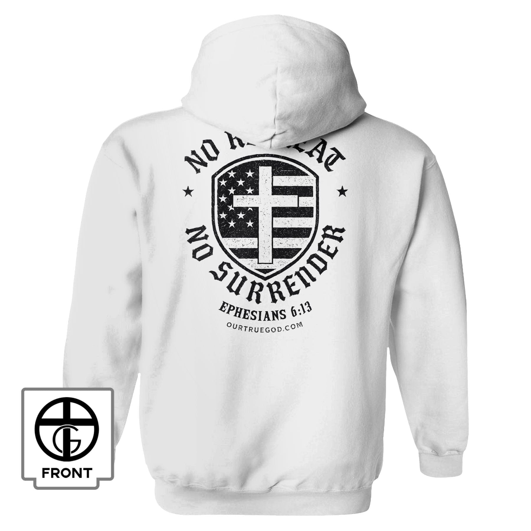 EDGE Printed Products Apparel Hoodie / White / S No Retreat Hoodie